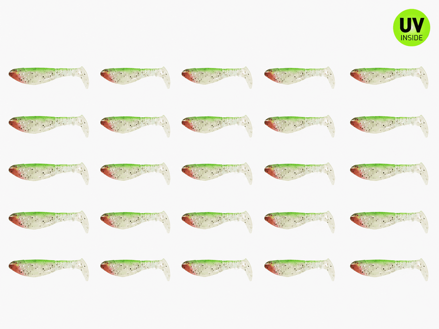 Kunstfisch, Gummi-Wurm, Köder, Karpfen-Fisch, Grün-rot