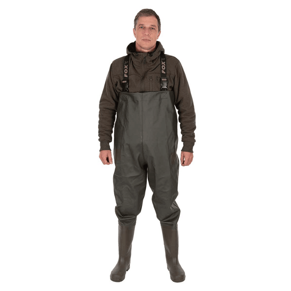 Fox Khaki HD Waders Taille 42 Cuissardes Mantel, Hosen, Erwachsener, Mann, Person