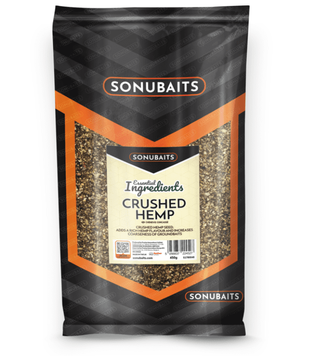 Crushed hemp, Hanf zermahlen, Körnermischung, Angelköder, Sonubaits