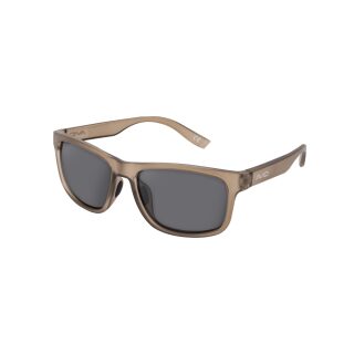 Sonnenbrille, braune Fassung, dunkle Gläser, rechteckig, Kunststoff