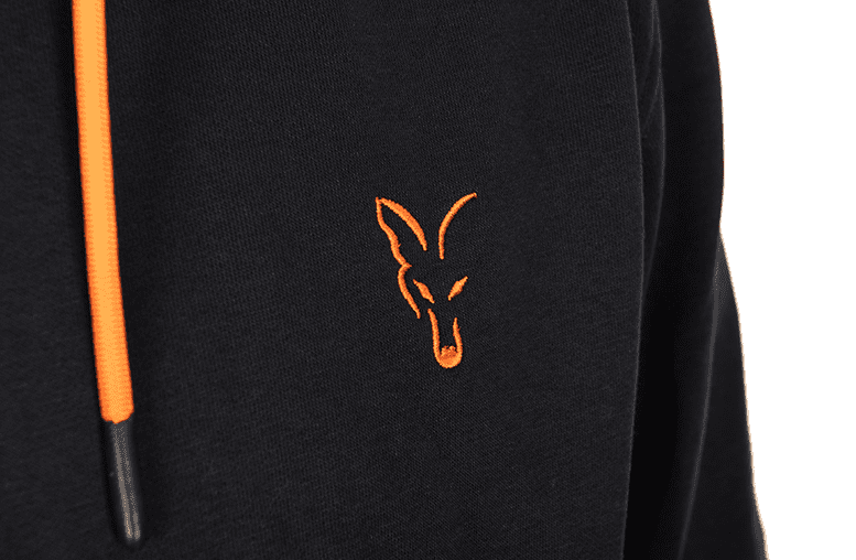 Fox Classic Hoody XXL – Bild 3, hoodie, schwarz, orange- Stickerei, Kordel, Logo