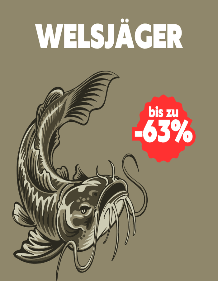 Angeln, Karpfen, Welsjäger, Kunstfisch, Grafik
