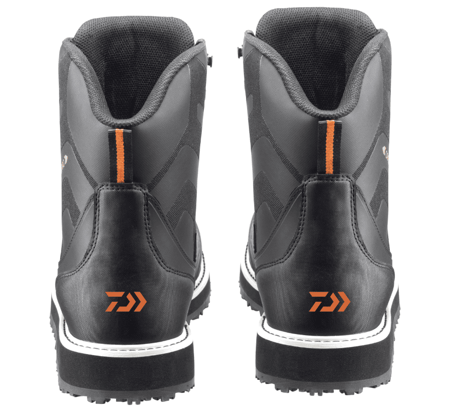 Stiefel, Wanderschuhe, Gummisohle, Graue Schuhe, Rückseite mit Zwischenkonstruktion