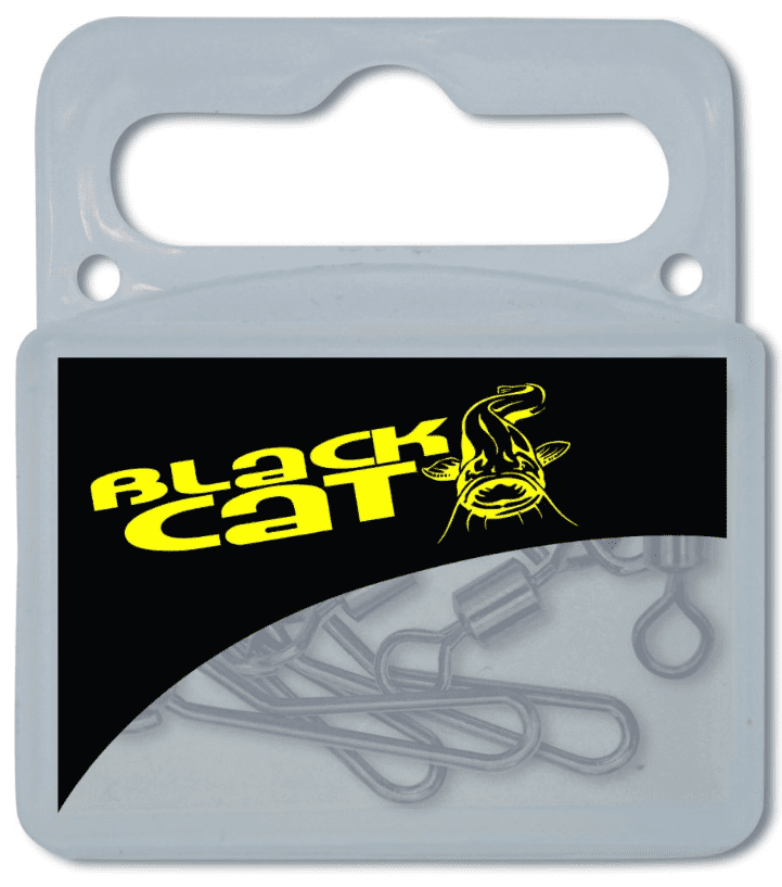 Black Cat Uni Clip schwarz matt (Box mit 5 Stück Wirbel)