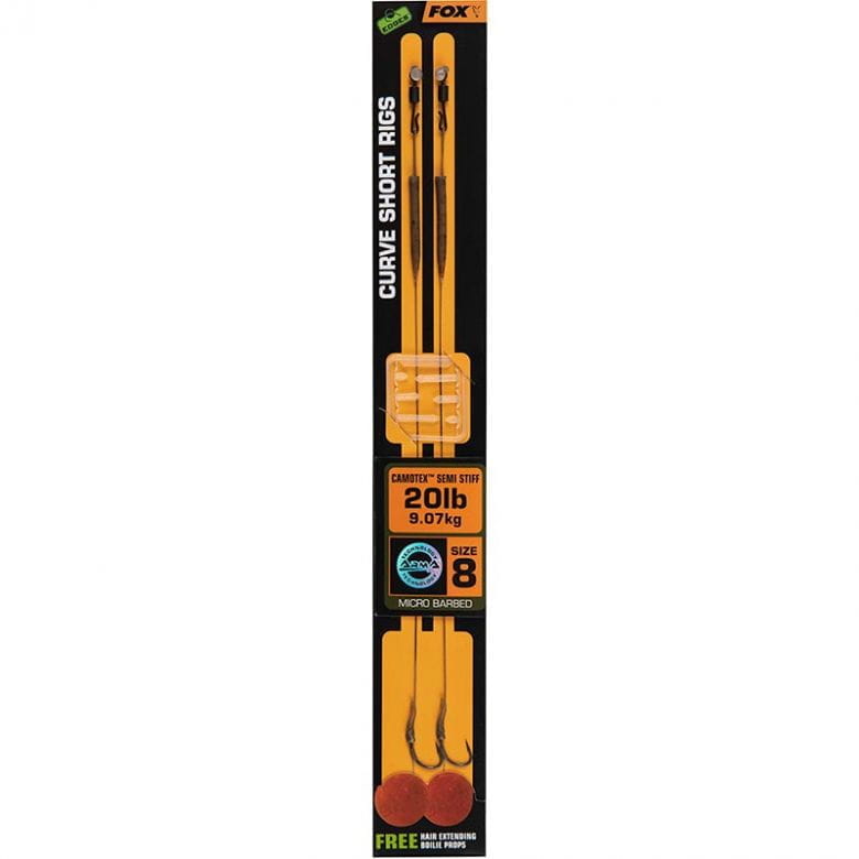 fox_ccr182 Amo corto Fox Edges Curve misura 8 20 lbs, confezione da 2