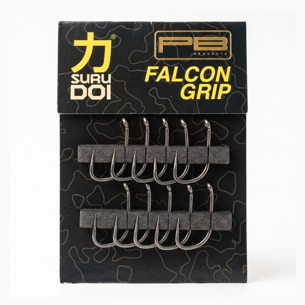PB Products Surudoi Falcon Grip PTFE Size 6 10 Stück, Falcon grip, Hook set, Angelschnüre?, Metal hooks, Zweistufiger Halter