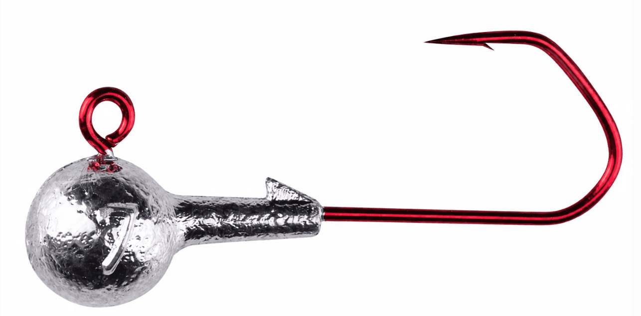 VMC Barbarian Rundkopf Größe 2/0 20g 25 Stück, angel, hook, metal, red, sleeve