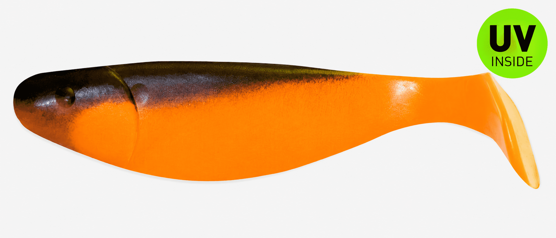 weicher Kunststoff Reiz, Angellure, orange Farbe, gebogener Haken, UV Innen