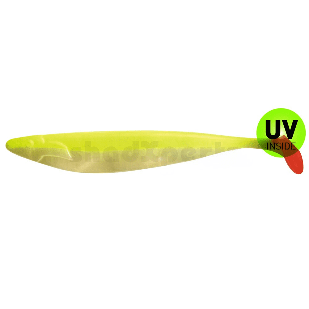 Köder, Weichplastik, Gleitköder, Neon-Grün, UV-Inside