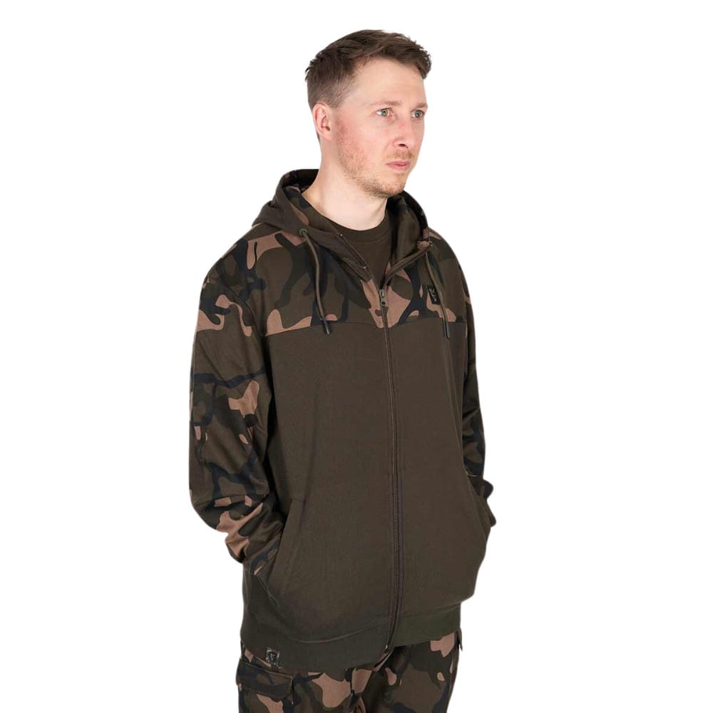 Fox LW Khaki Camo Split Zip Hoody Large Fox LW Khaki Camo Split Zip Hoody Large