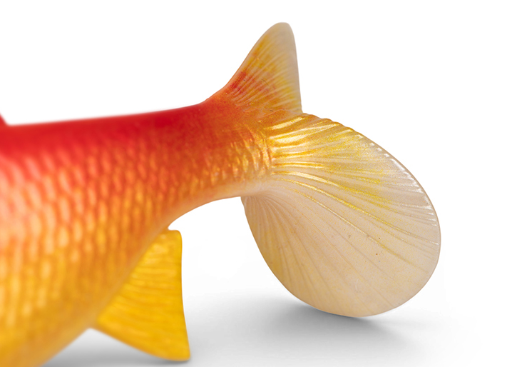 Fox Rage Ultra Realistic Replicant Roach 18cm 83g Golden Roach – Bild 3,  Schwanzflosse,  Fischschwanz,  orangefarbener Fisch,  Plastikmodell,  goldene Schwanzflosse