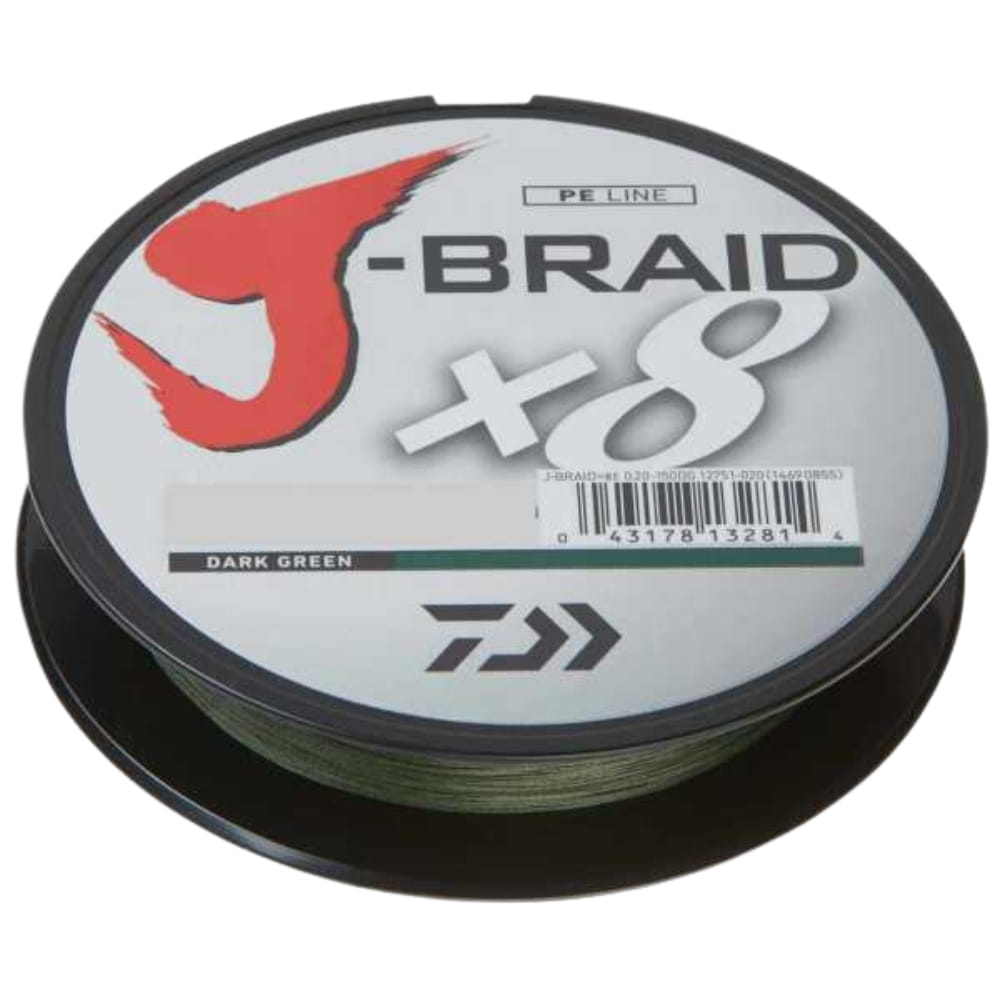 Daiwa J-Braid X8 0,13 mm 8 kg 300m Verde oscuro