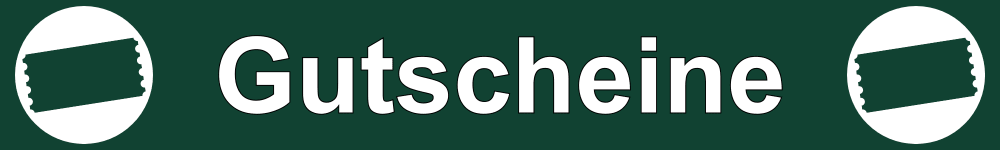 Gutscheine Button mit Link der zur Seite führt auf der man Gutscheine kaufen kann.