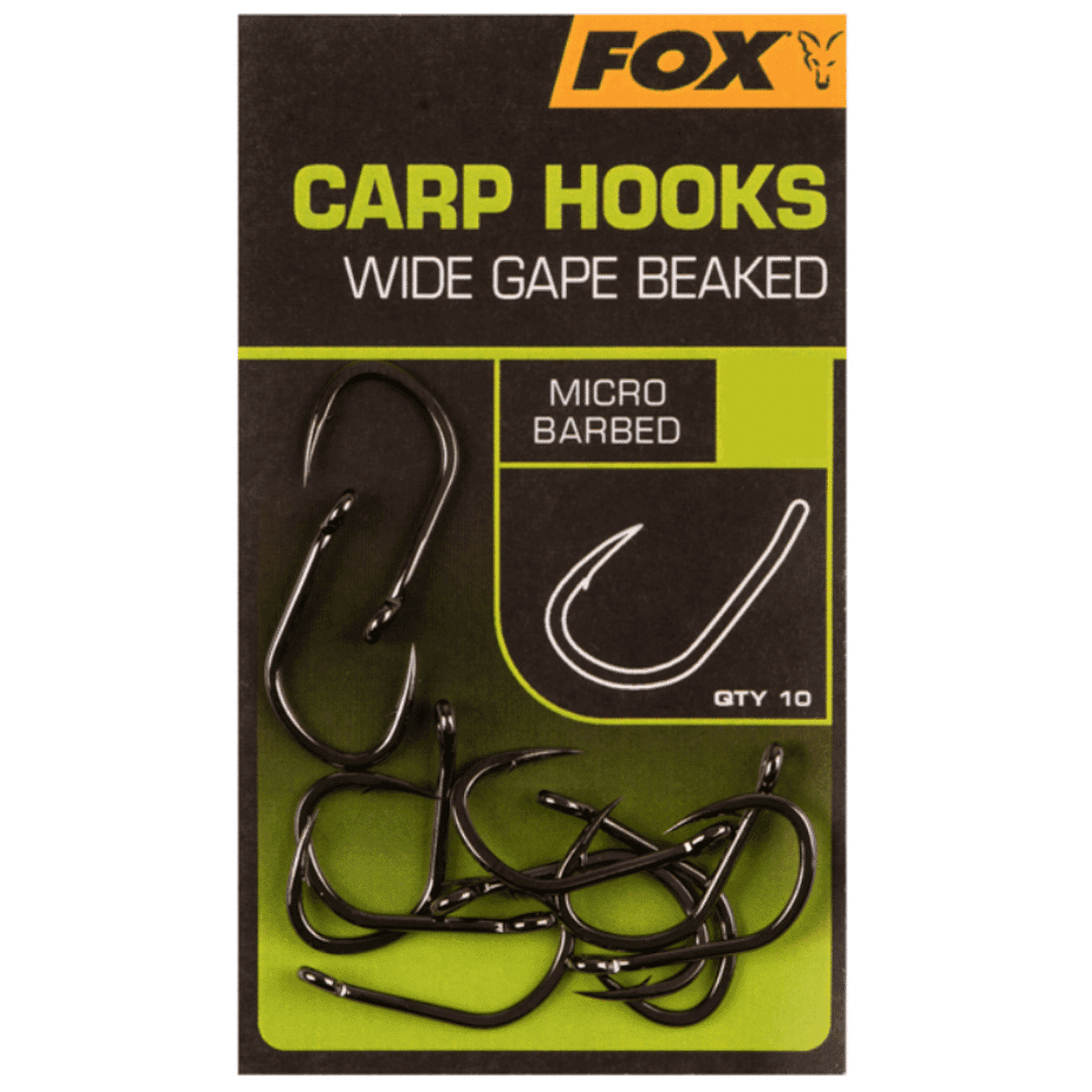Fox Carp Hooks Wide Gape Beaked 8