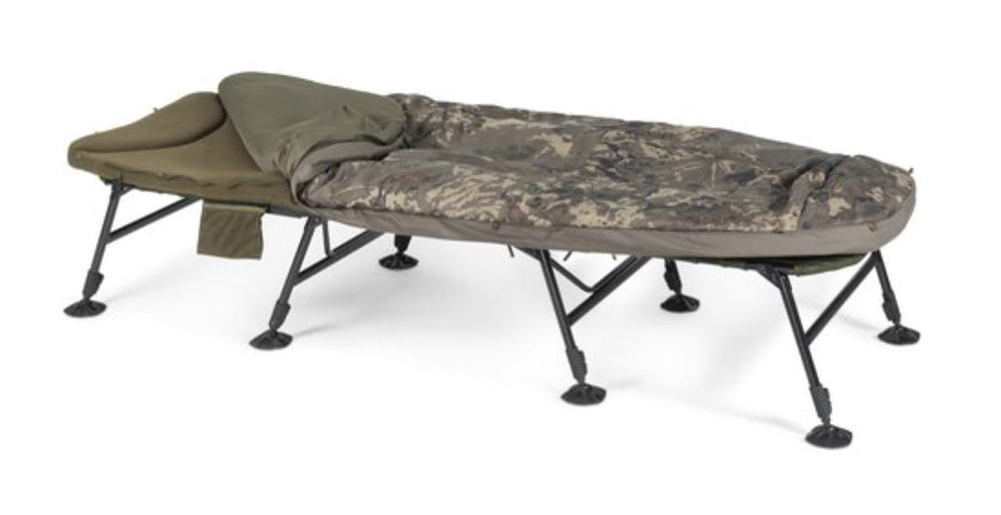 Nash Indulgence HD40 Sleep System 8 Legs Camo Wide 212x96cm !VERZENDING ALLEEN NAAR D en AT!