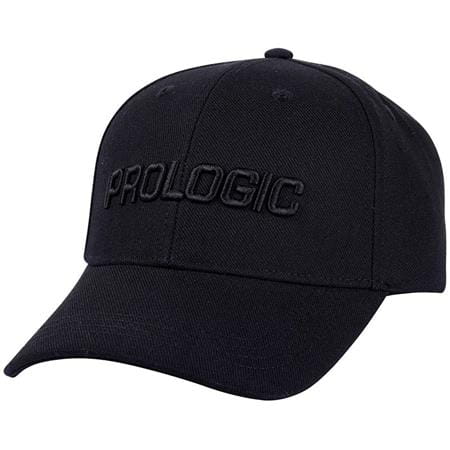 Prologic Signature Baseball Cap Black, Baseballkappe, Dunkelblau, Bestickter Schriftzug, Gebogter Schirm, Sechs-Panels
