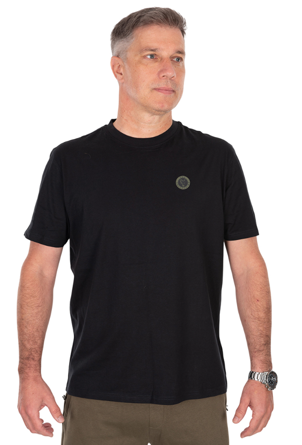 T-Shirt, Kurzarm, Schwarz, Rundhals, Logo