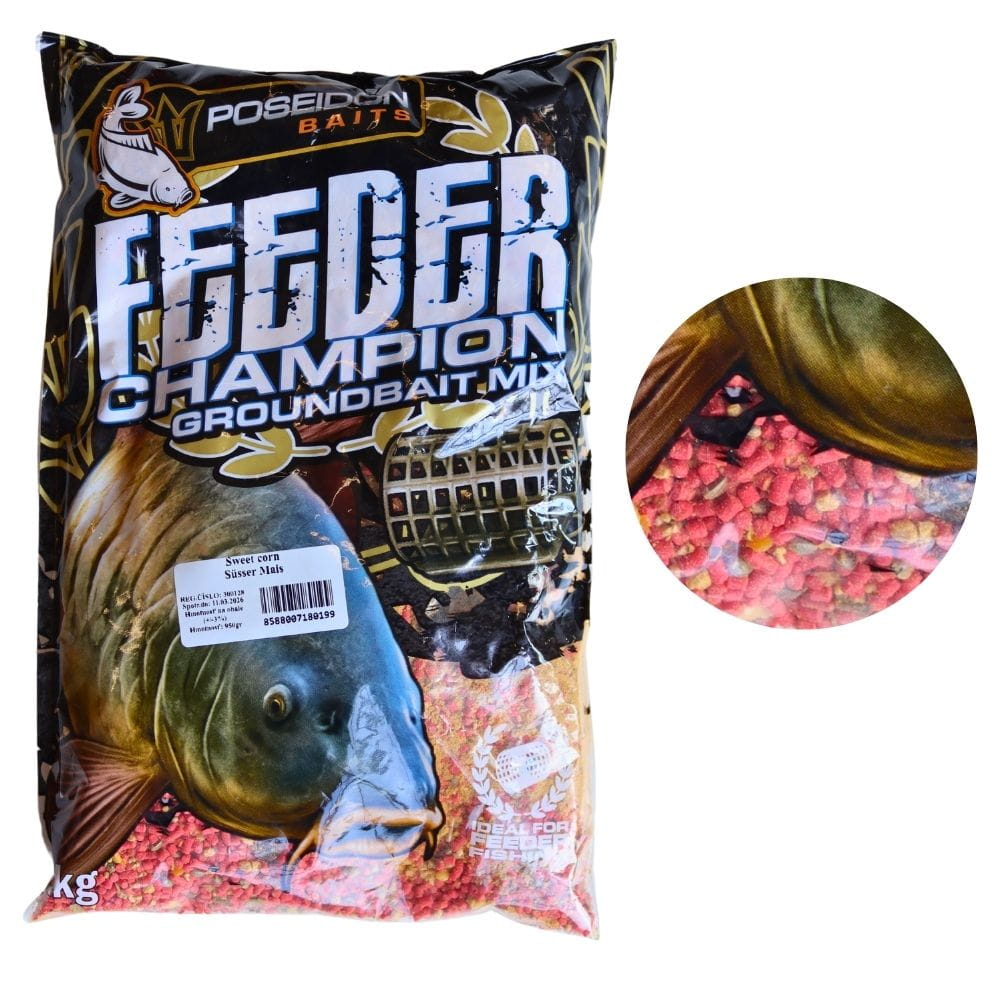 Poseidon Champion Feeder Zestaw Zmiażdżone Pellety + Płynny Słodki Kukurydziany 950 g Poseidon Champion Feeder Zestaw Zmiażdżone Pellety + Płynny Słodki Kukurydziany 950 g