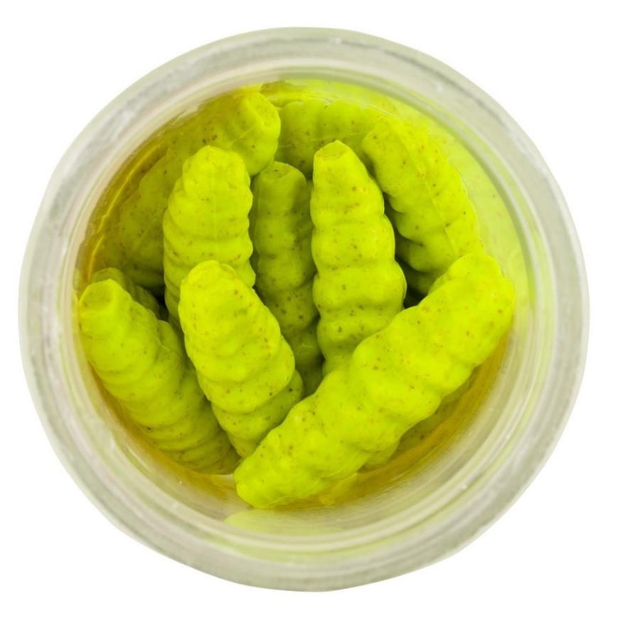 Berkley Gulp! Honeyworm 33mm Chartreuse 18 kusů Essen, Geniessen, Essiggurke