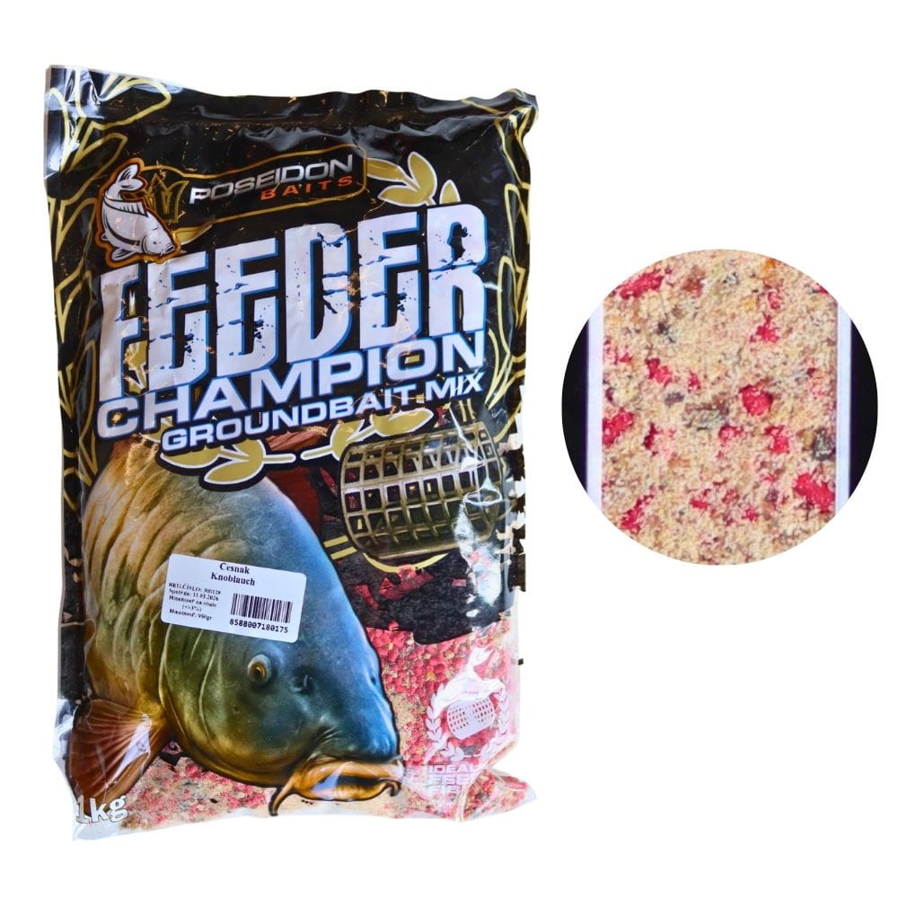 Poseidon Champion Feeder Zestaw Crushed Pellets + Liquid Knoblauch 950 g Poseidon Champion Feeder Zestaw Crushed Pellets + Liquid Knoblauch 950 g