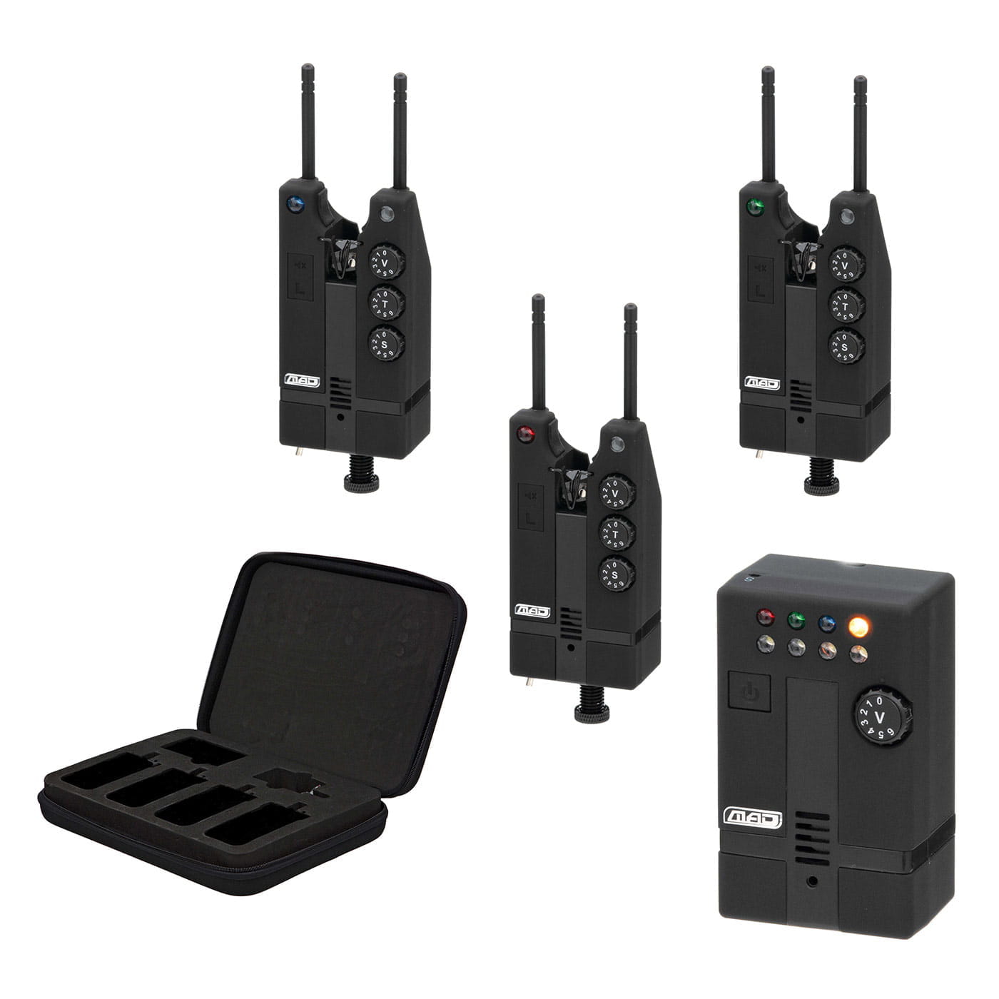 DAM Mad Hi-T Bite Alarm 3 1 Set Red, Green, Blue