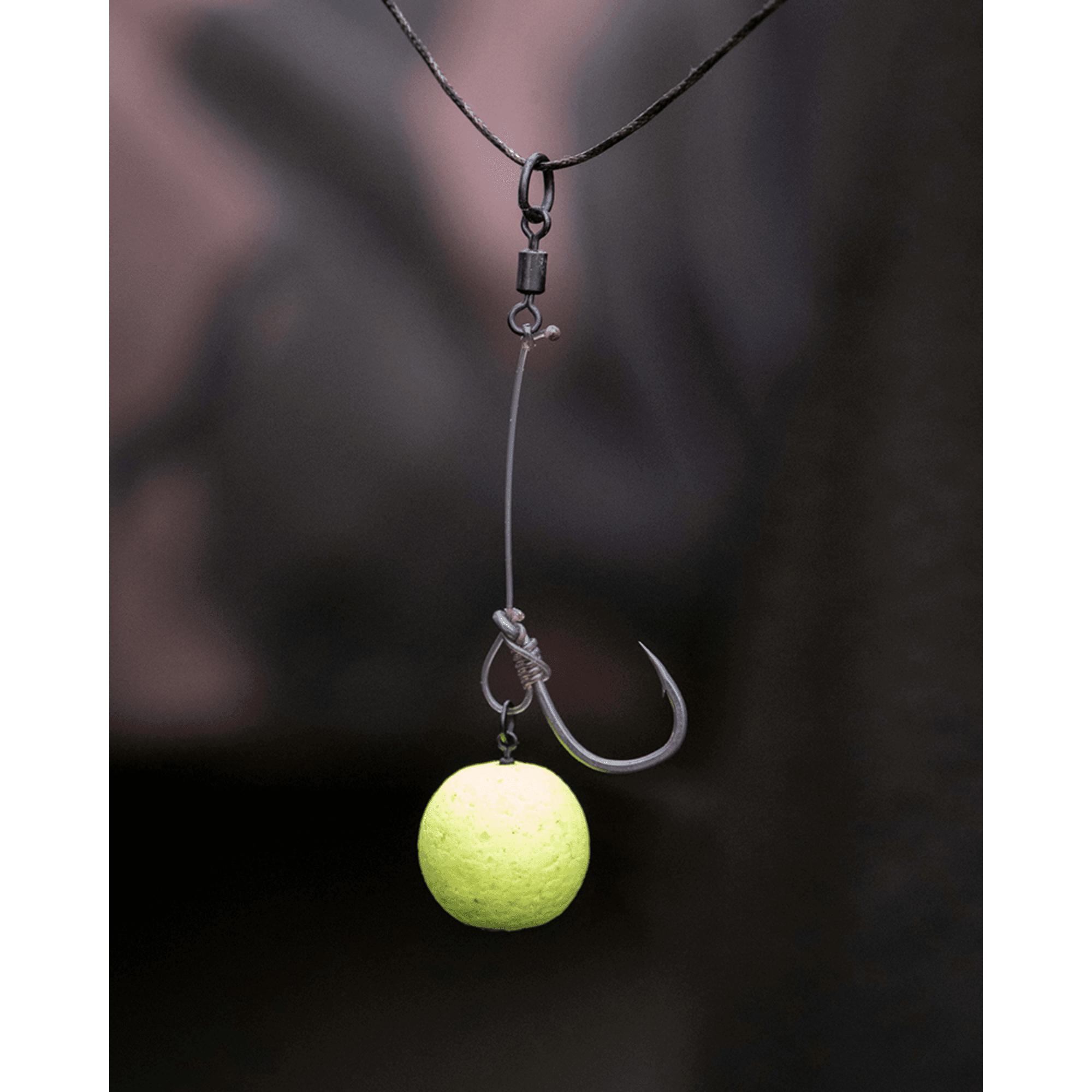 Angler-Locker, Angelhaken, Neonball, Schnurkette, Metalldraht