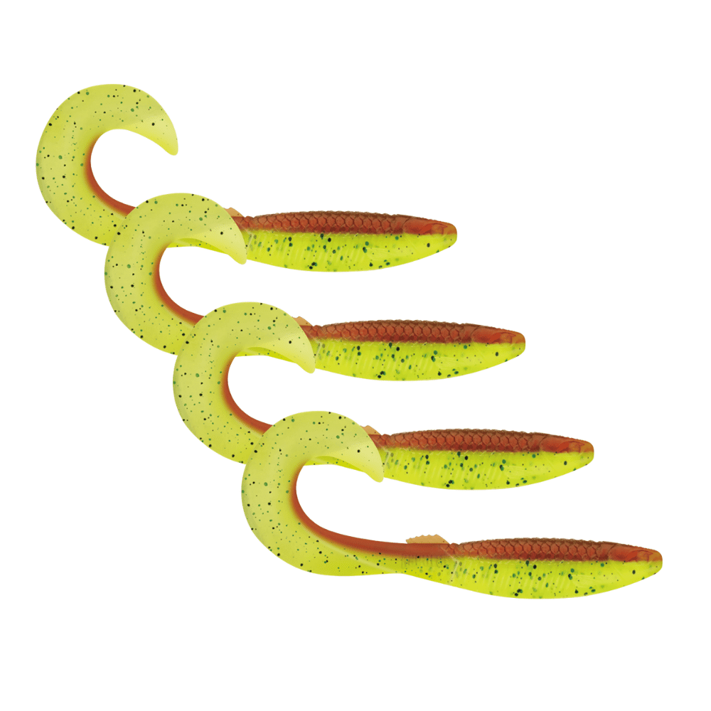 Rapala Crushcity The Curl 12,5cm 15g Motoroil Chartreuse 4 Stück Zander Hecht Elektronik, Hardware, Tier, Reptil, Schlange