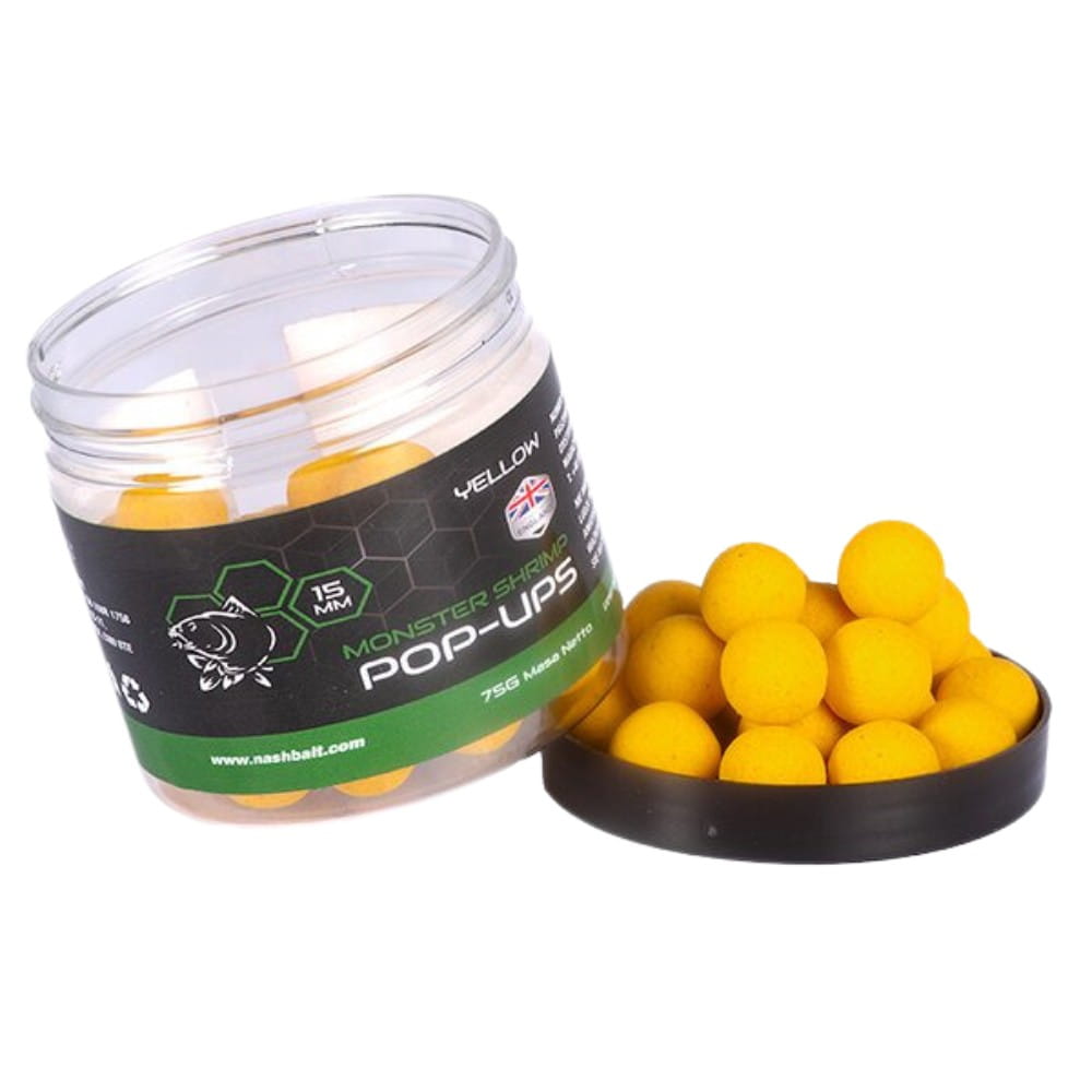 Nash Monster Shrimp Pop Ups 20 mm 75g Galben