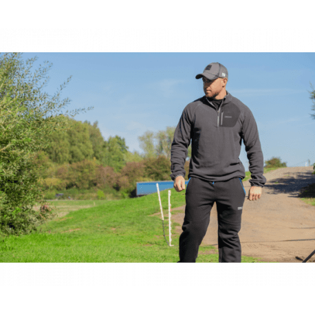 Herrenpullover, Fleece, Langarm, Graues Oberteil, Fronttasche