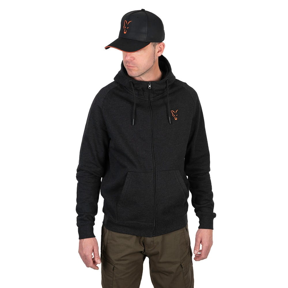 Fox-Collection-LW-Hoody-Schwarz-Orange Fox Collection LW Hoody Black & Orange XL
