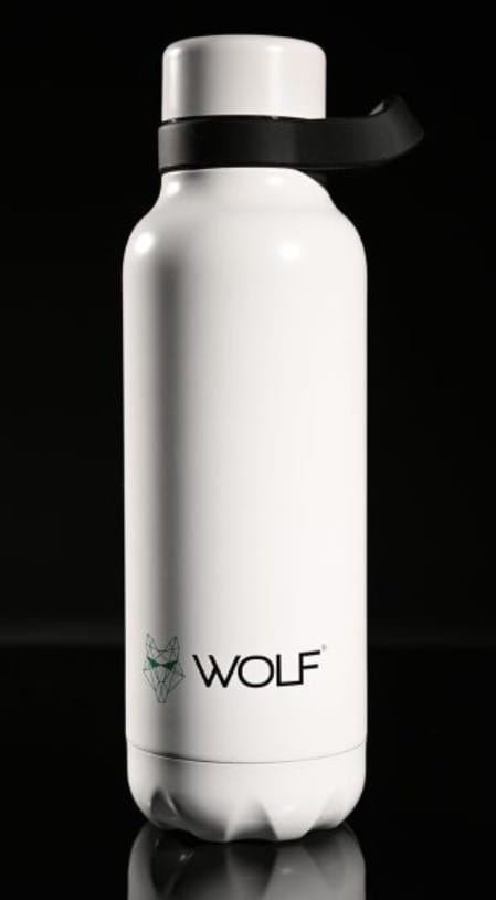 Wolf Flask Thermos Ediție albă