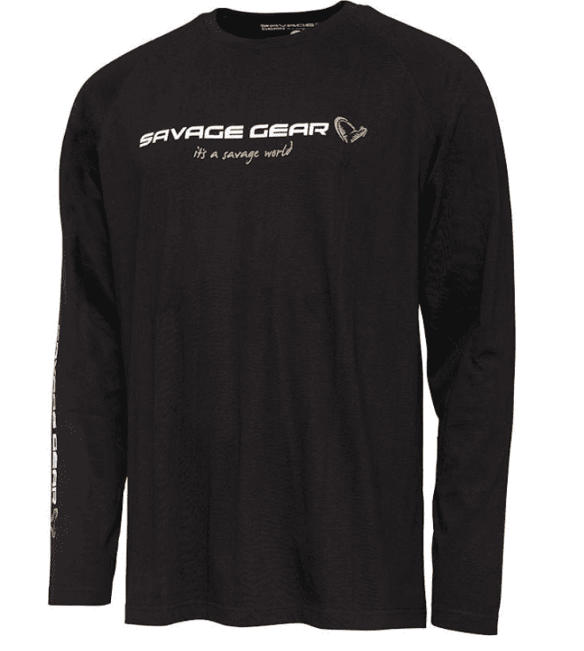 Savage Gear Signature Logo Long Sleeve M Black Caviar