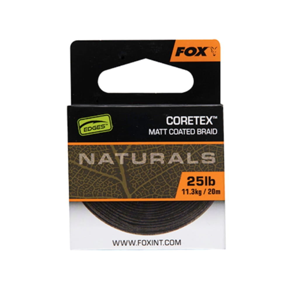 Fox-Edges-Naturals-Coretex-Matt-20m-25lb-11-3kg-CAC816 Fox Naturals Coretex Matt 25 libbre 11,3 kg 20 metri