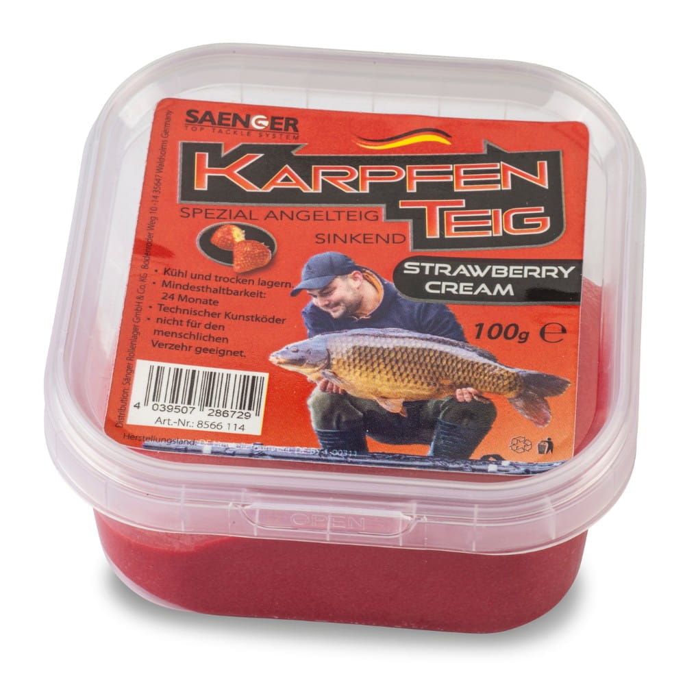 Sanger-Karpfenteig-100g-Strawberry-Cream Sänger Carpa pastella crema di fragole 100 g