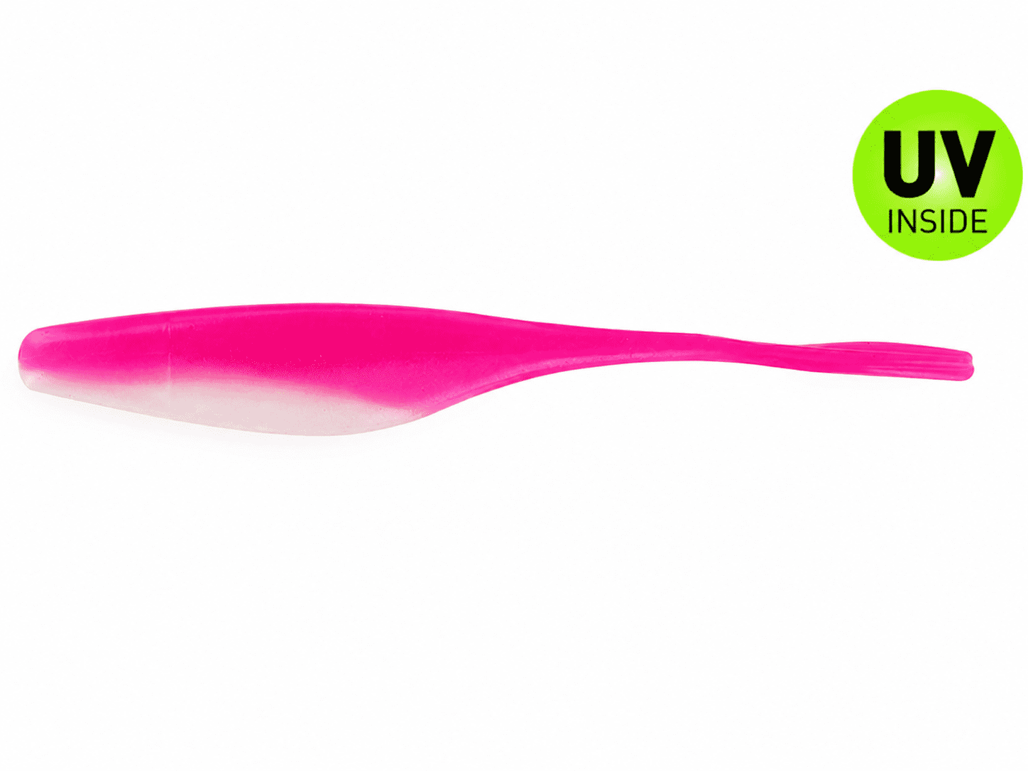 weicher Köder, Angelköder, rosa Farbe, Kunststoffköder, UV Inside