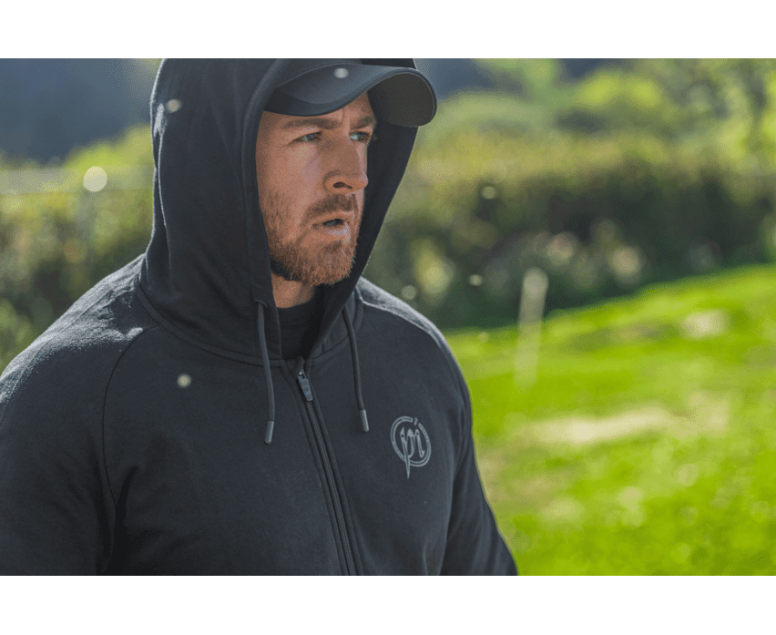 Hoodie, Hoodie mit Reißverschluss, Kapuze, Dunkelblau, Logo-Aufdruck