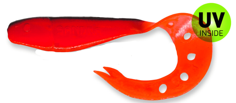 weiche jig, angeln lure, orange farbe, UV-inside, angelzubehör