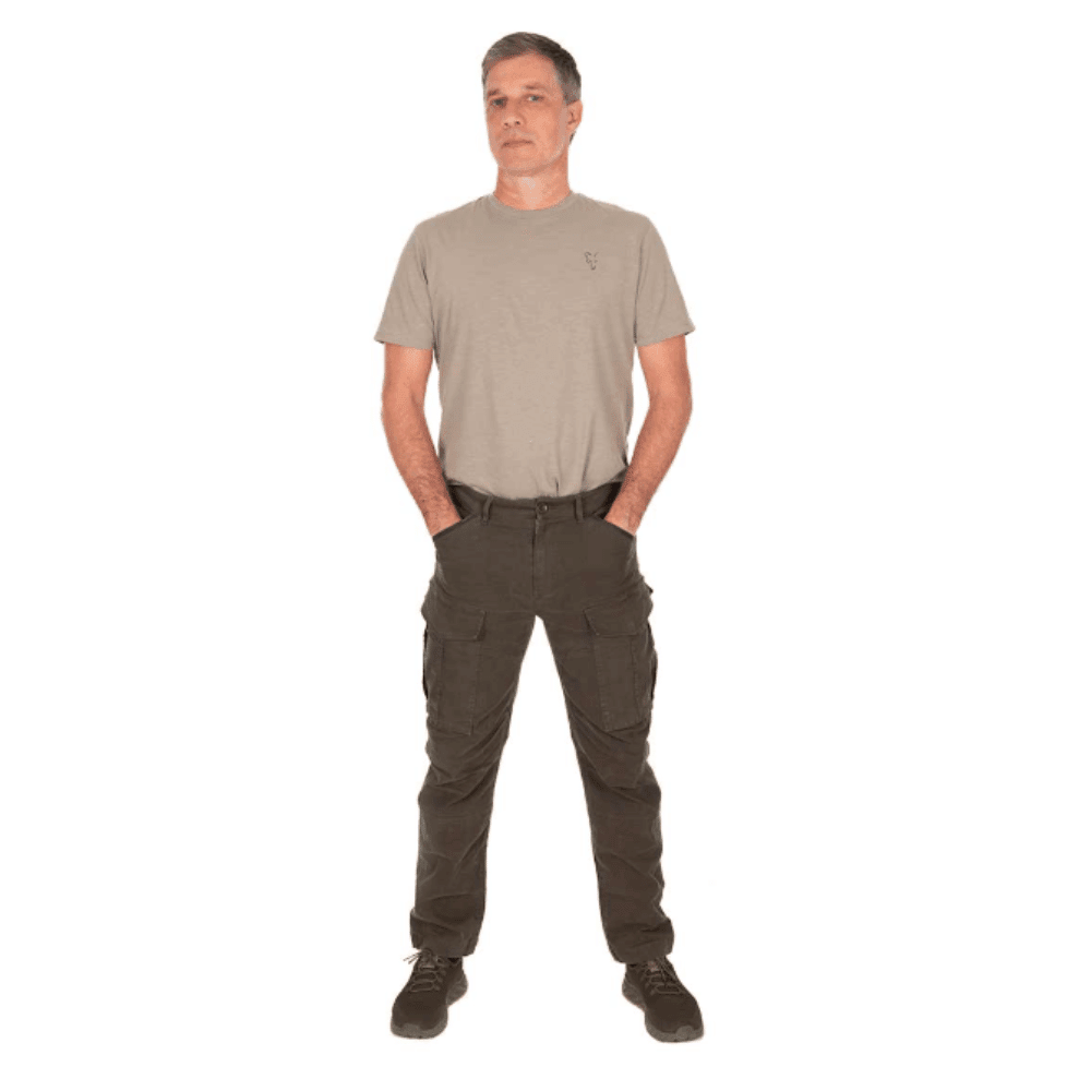 Pantaloni FOX International HD Combat Shorts XL: Cargo In Cotone Effetto Pesca, Colore Khaki, Vita Regolabile