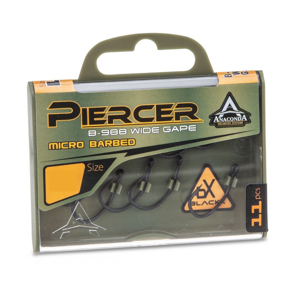 Anaconda Piercer Curve Shank GT-8 Micro Barb Size 08 Anaconda Piercer Curve Shank GT-8 Micro Barb Size 08