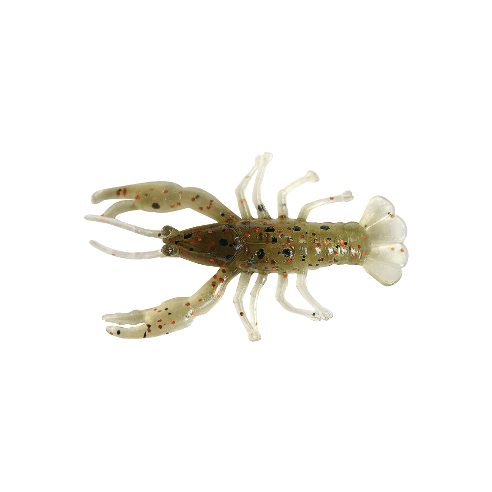 SX Baby Crawfish 6,5cm (2") perlweiss klarolive schwarz kupfer Glitter 5 piezas Tier, Insekt, Essen, Meeresfrüchte, Leben im Meer