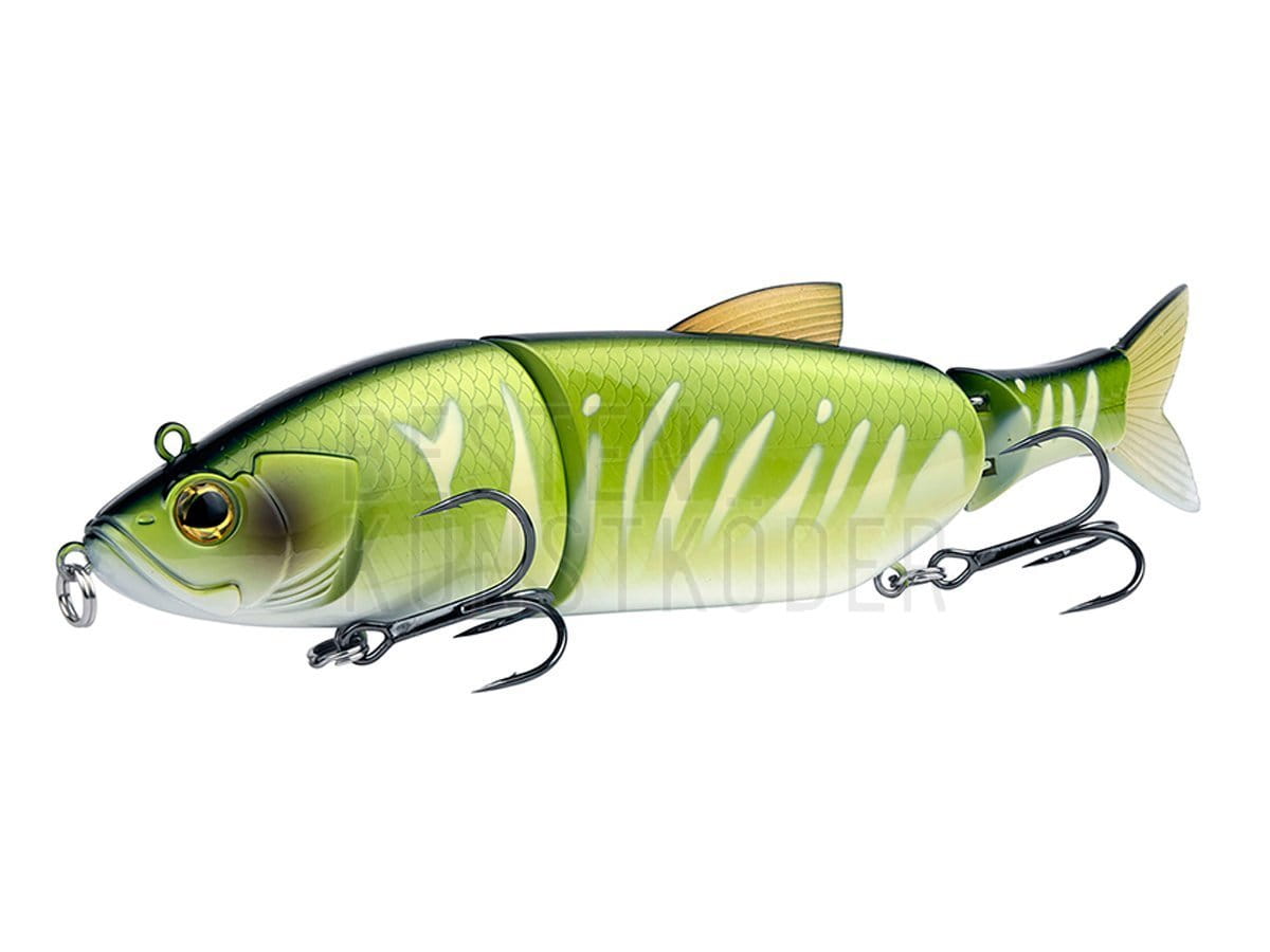 Shimano Yasei Soul Swim S160 16cm 36g Pike, Köder, Gummifisch, Barbenmuster, Lure, Grün