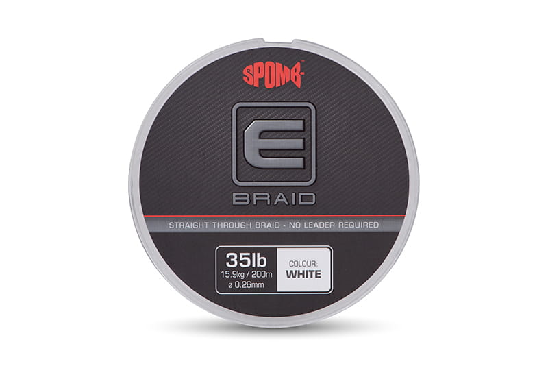 Fox Spomb E Braid 0,26mm 35lbs 200m White, Angelschnur, Spule, Ursprungsblei, Spulenwicklung, Weiß