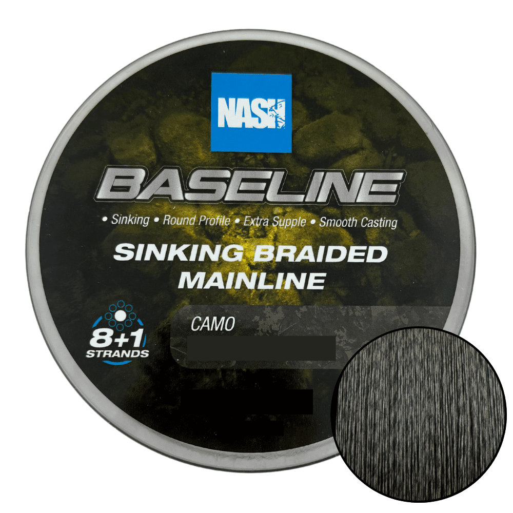 Nash Baseline Sinking Braid Camo 0,35 mm 40 lbs 1200 m