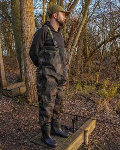 Avid Carp Distorsion Active-Lined XL Waders Gr 42 Wathose – Bild 4, Wathose, Gummistiefel, Camouflage, Überwurf-Träger, Outdoor-Waschpaket