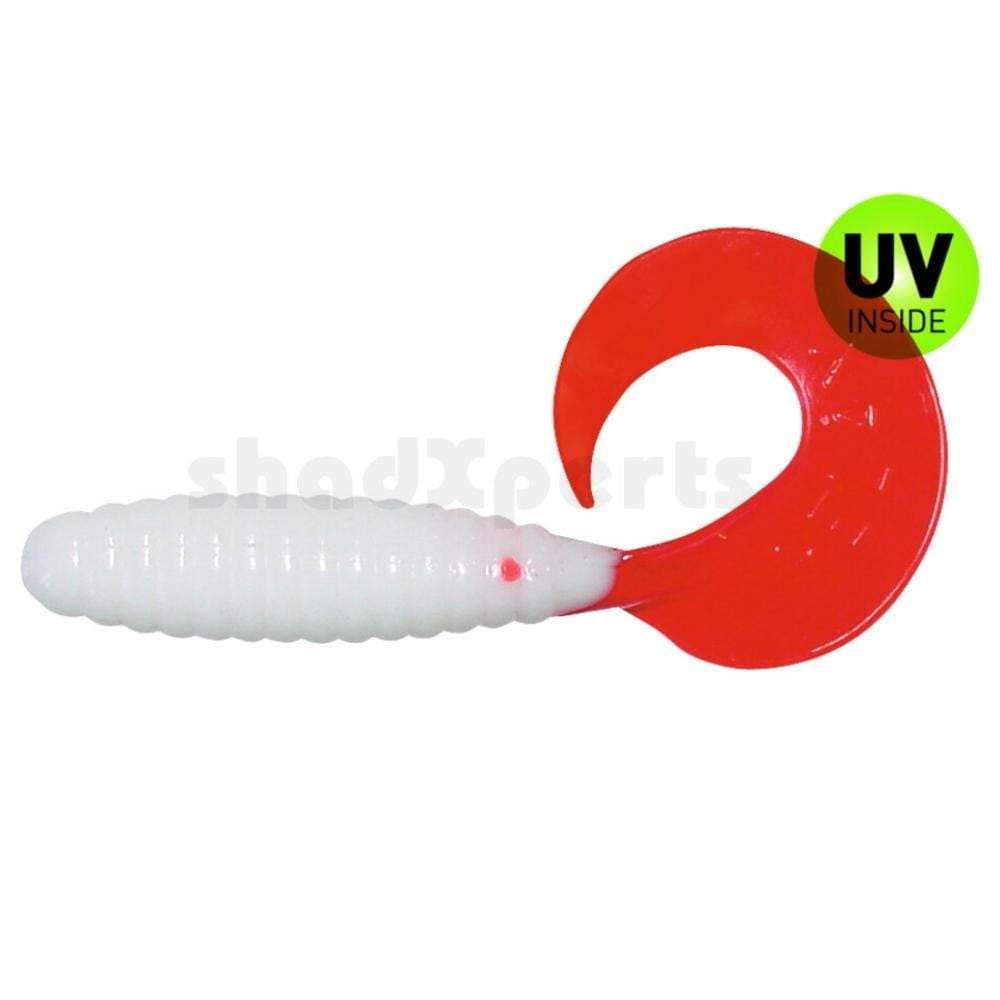 Twister-4_-regular-ca-8-0-cm-reinweiss-_-red-tail Relax Xtra Fat Grub 13cm (5.5") Cola Blanca/Roja 2 piezas