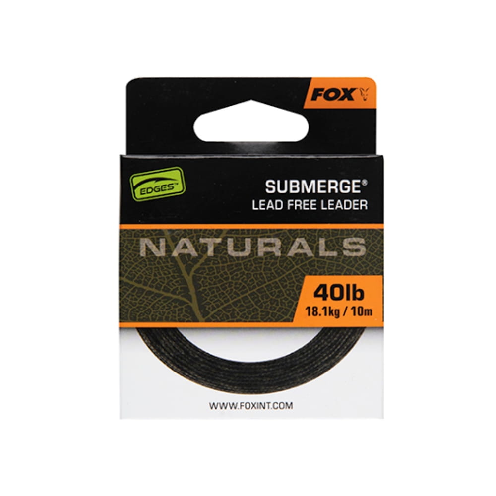 Fox-Naturals-Submerge-Leader-x-40lb-18-1kg-10m-CAC824 Fox Naturals Submerge Leader x 40 libbre 18,1 kg 10 m