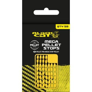 Black Cat Pellet Pro Mega Pellet Stops 50 Stück, Pellet, Schwarz, Gelb, Maschinenhaken, Zubehör