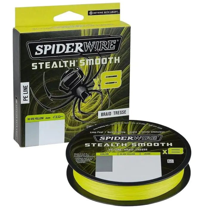 Spiderwire Stealth Smooth x8 PE-Braid 0,23 mm 23,6 kg 150 m Hi-Vis Yellow Band