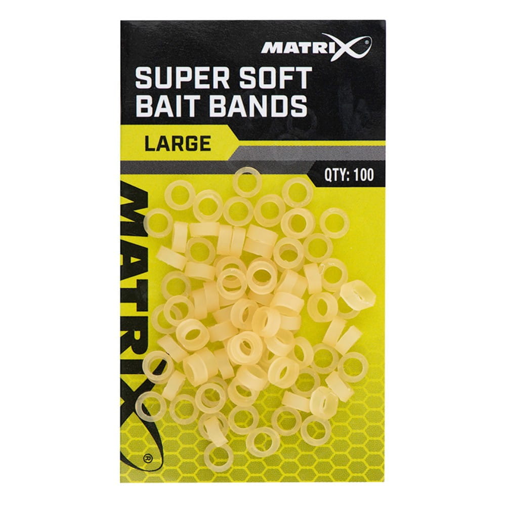 Fox Matrix Super Soft Bait Bands Large 100 pieces