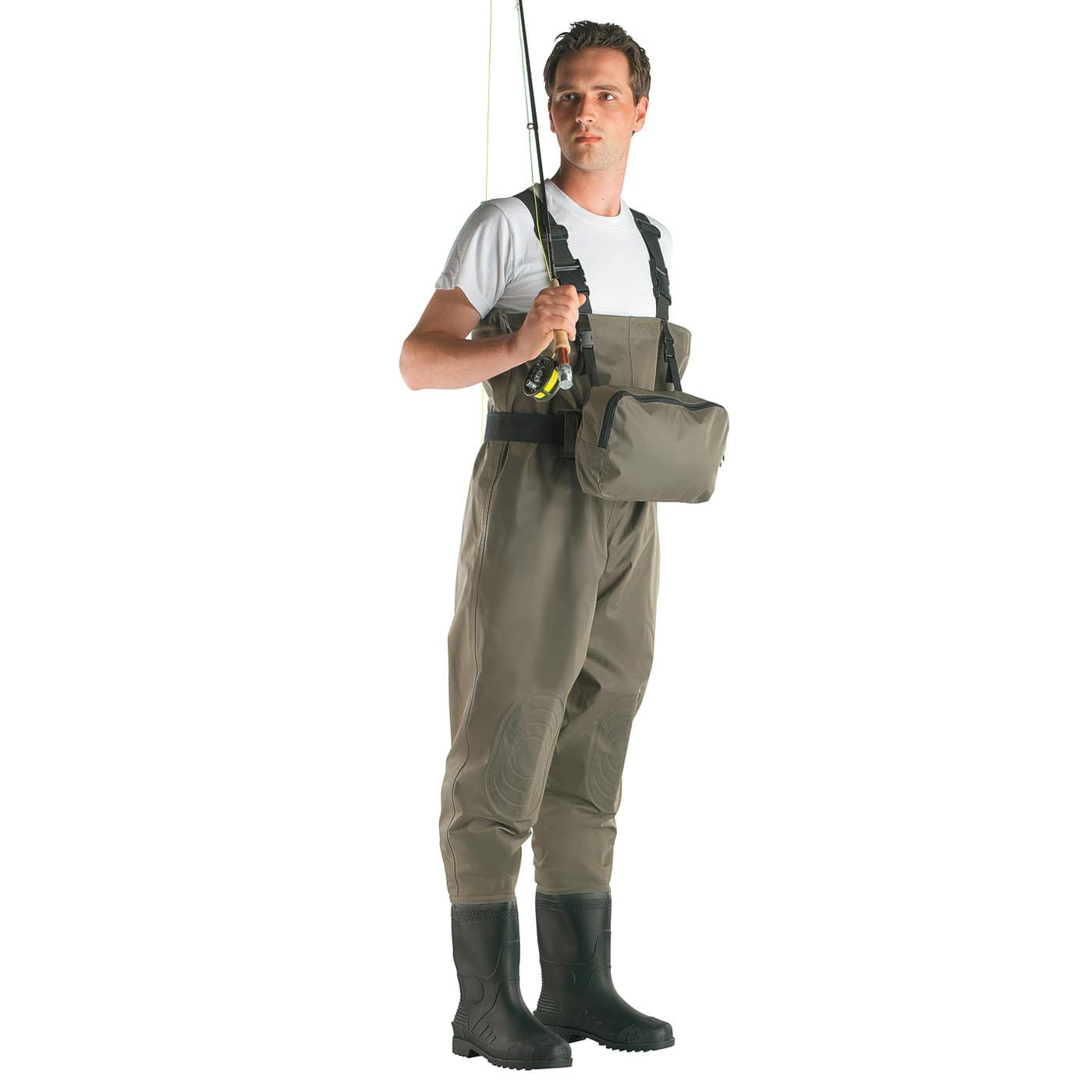 Buy 41-46 size Men's fishing waders Chest-high wader with wading